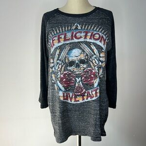 Affliction Quarter Sleeve Top